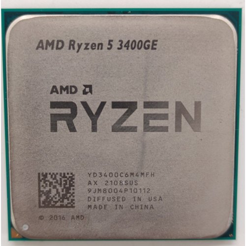 Процесор AMD Ryzen 5 3400GE 3.3(4.0)GHz 4MB sAM4 Tray (YD3400C6M4MFH) (Відновлено продавцем, 826980) купити в Україні: Київ, Львів, Хмельницький, Тернопіль, Івано-Франківськ | Перевірка сумісності, низька ціна, відгуки, характеристики від TELEMART фото