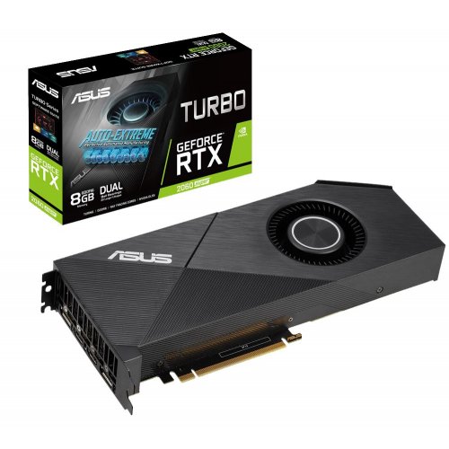 Відеокарта Asus GeForce RTX 2060 SUPER Turbo Evo 8192MB (TURBO-RTX2060S-8G-EVO) (Відновлено продавцем, 826984) купити в Україні: Київ, Львів, Хмельницький, Тернопіль, Івано-Франківськ | Перевірка сумісності, низька ціна, відгуки, характеристики від TELEMART фото