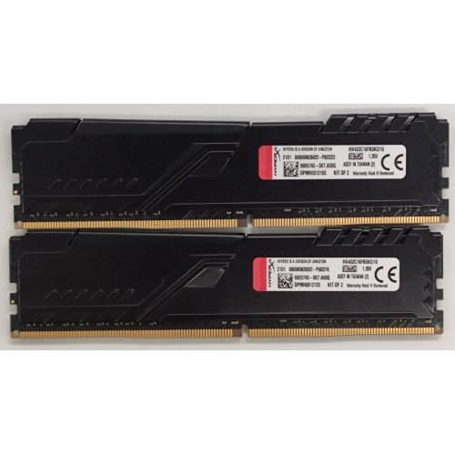 Озп HyperX DDR4 16GB (2x8GB) 3200Mhz Fury Black (HX432C16FB3K2/16) (Відновлено продавцем, 826988) купити в Україні: Київ, Львів, Хмельницький, Тернопіль, Івано-Франківськ | Перевірка сумісності, низька ціна, відгуки, характеристики від TELEMART фото