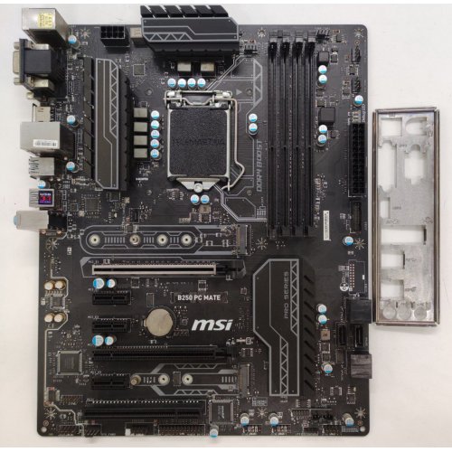 Материнская плата MSI B250 PC MATE (s1151, Intel B250) (Восстановлено продавцом, 826994) купить в Украине: Киев, Днепр, Харьков, Одесса  | Проверка совместимости, низкая цена, отзывы, характеристики от TELEMART фото
