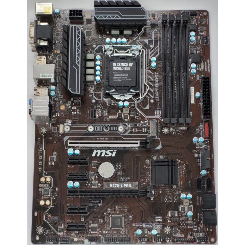 Материнская плата MSI H270-A PRO (s1151, Intel H270) OEM (Восстановлено продавцом, 827085) купить в Украине: Киев, Днепр, Харьков, Одесса  | Проверка совместимости, низкая цена, отзывы, характеристики от TELEMART фото