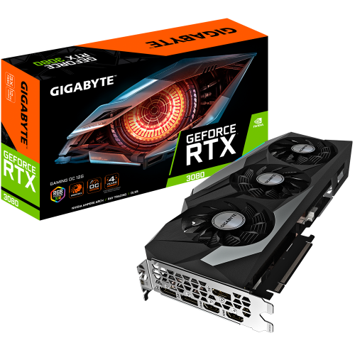 Відеокарта Gigabyte GeForce RTX 3080 GAMING OC 12288MB (GV-N3080GAMING OC-12GD) (Відновлено продавцем, 827232) купити в Україні: Київ, Львів, Хмельницький, Тернопіль, Івано-Франківськ | Перевірка сумісності, низька ціна, відгуки, характеристики від TELEMART фото