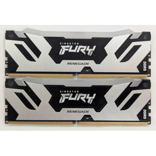 Озу Kingston DDR5 32GB (2x16GB) 6000MHz FURY Renegade RGB Silver (KF560C32RSAK2-32) (Восстановлено продавцом, 827241) купить в Украине: Киев, Днепр, Харьков, Одесса  | Проверка совместимости, низкая цена, отзывы, характеристики от TELEMART фото