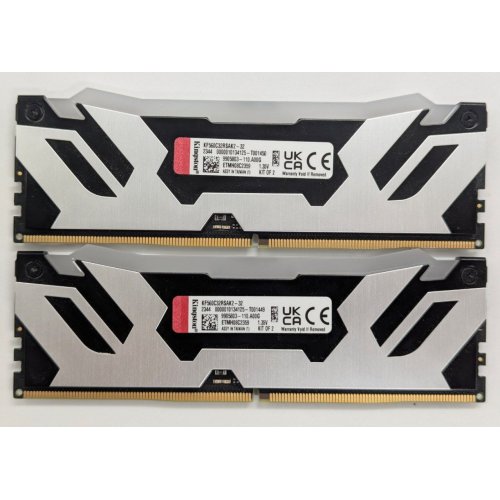 Озу Kingston DDR5 32GB (2x16GB) 6000MHz FURY Renegade RGB Silver (KF560C32RSAK2-32) (Восстановлено продавцом, 827241) купить в Украине: Киев, Днепр, Харьков, Одесса  | Проверка совместимости, низкая цена, отзывы, характеристики от TELEMART фото