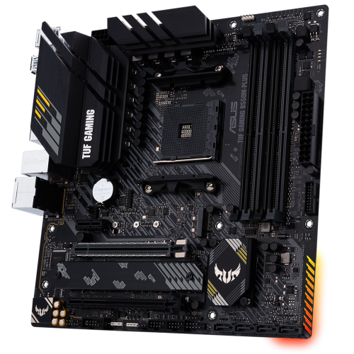 Уцінка материнська плата Asus TUF GAMING B550M-PLUS (sAM4, AMD B550) (Сліди використання, 827273) купити в Україні: Київ, Львів, Хмельницький, Тернопіль, Івано-Франківськ | Перевірка сумісності, низька ціна, відгуки, характеристики від TELEMART фото