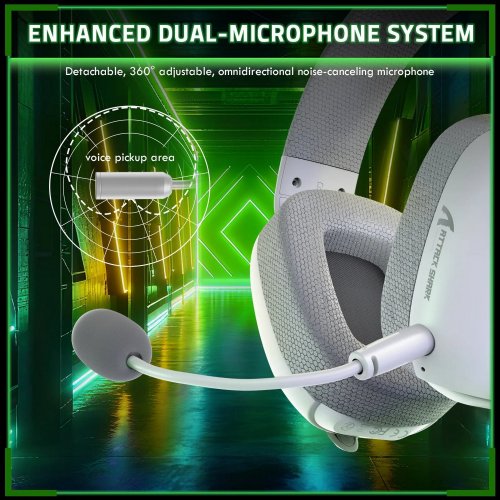 Навушники Attack Shark L80 Pro Wireless (AS-6972792470610-PRO-W) White купити в Україні: Київ, Львів, Хмельницький, Тернопіль, Івано-Франківськ | Низька ціна, відгуки, характеристики від TELEMART фото