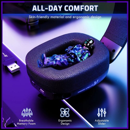 Навушники Attack Shark L80 Pro Wireless (AS-6972792470610-PRO-B) Black купити в Україні: Київ, Львів, Хмельницький, Тернопіль, Івано-Франківськ | Низька ціна, відгуки, характеристики від TELEMART фото