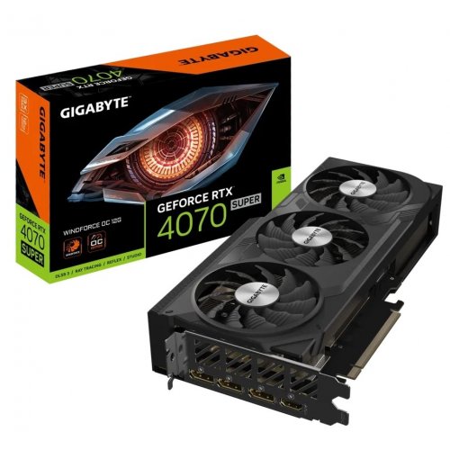 Видеокарта Gigabyte GeForce RTX 4070 SUPER WINDFORCE OC 12288MB (GV-N407SWF3OC-12GD) (Восстановлено продавцом, 827282) купить в Украине: Киев, Днепр, Харьков, Одесса  | Проверка совместимости, низкая цена, отзывы, характеристики от TELEMART фото