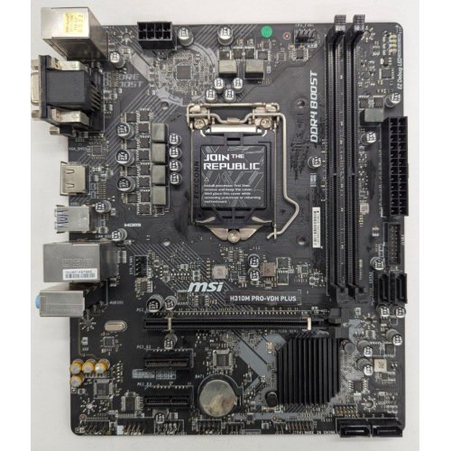 Материнская плата MSI H310M PRO-VDH PLUS (s1151-V2, Intel H310) (Восстановлено продавцом, 827312) купить в Украине: Киев, Днепр, Харьков, Одесса  | Проверка совместимости, низкая цена, отзывы, характеристики от TELEMART фото