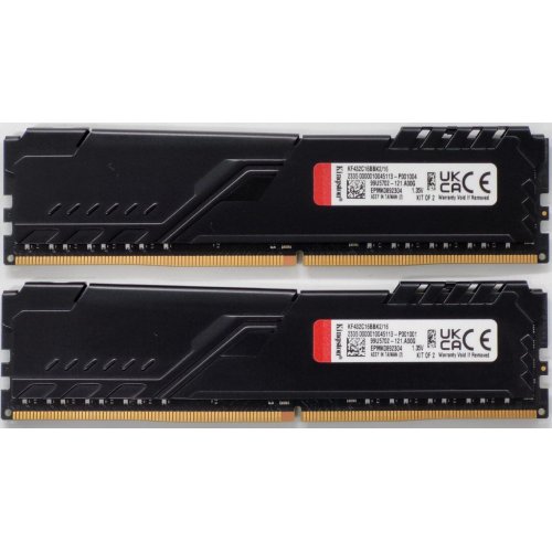 Озп Kingston DDR4 16GB (2x8GB) 3200Mhz FURY Beast Black (KF432C16BBK2/16) (Відновлено продавцем, 827359) купити в Україні: Київ, Львів, Хмельницький, Тернопіль, Івано-Франківськ | Перевірка сумісності, низька ціна, відгуки, характеристики від TELEMART фото