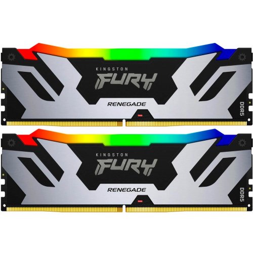 Озп Kingston DDR5 48GB (2x24GB) 7200Mhz FURY Renegade RGB Silver/Black (KF572C38RSAK2-48) (Відновлено продавцем, 827361) купити в Україні: Київ, Львів, Хмельницький, Тернопіль, Івано-Франківськ | Перевірка сумісності, низька ціна, відгуки, характеристики від TELEMART фото