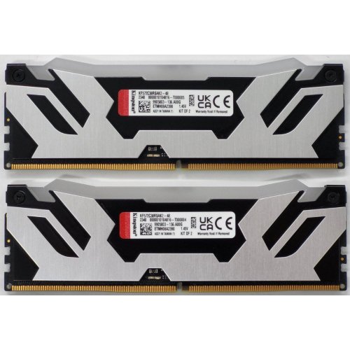 Озп Kingston DDR5 48GB (2x24GB) 7200Mhz FURY Renegade RGB Silver/Black (KF572C38RSAK2-48) (Відновлено продавцем, 827361) купити в Україні: Київ, Львів, Хмельницький, Тернопіль, Івано-Франківськ | Перевірка сумісності, низька ціна, відгуки, характеристики від TELEMART фото