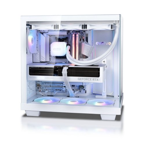 Комп'ютер EVOLVE GamePart Total:White Pro (EVGP-BQR980X3DN507TI-D532S1TWH) White купити в Україні: Київ, Львів, Хмельницький, Тернопіль, Івано-Франківськ | Низька ціна, відгуки, характеристики від TELEMART фото