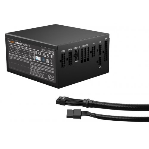 Уценка блок питания Be Quiet! Straight Power 12 850W (BN337) (Вскрытая упаковка, 827405) купить в Украине: Киев, Днепр, Харьков, Одесса  | Проверка совместимости, низкая цена, отзывы, характеристики от TELEMART фото