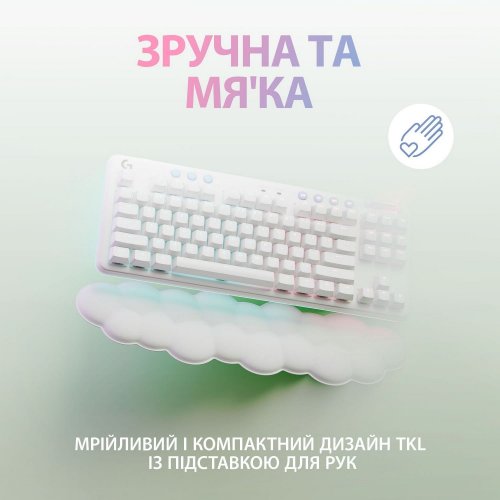 Уцінка клавіатура Logitech G715 TKL Wireless RGB GX Tactile (920-010465) Off-White (Розкрита упаковка, 827524) купити в Україні: Київ, Львів, Хмельницький, Тернопіль, Івано-Франківськ | Низька ціна, відгуки, характеристики від TELEMART фото