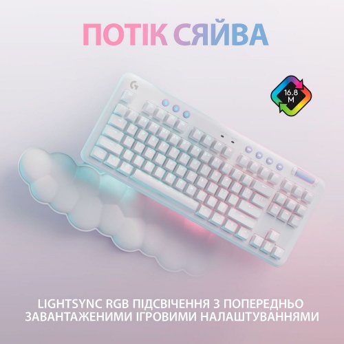 Уцінка клавіатура Logitech G715 TKL Wireless RGB GX Tactile (920-010465) Off-White (Розкрита упаковка, 827524) купити в Україні: Київ, Львів, Хмельницький, Тернопіль, Івано-Франківськ | Низька ціна, відгуки, характеристики від TELEMART фото