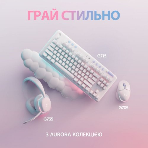 Уцінка клавіатура Logitech G715 TKL Wireless RGB GX Tactile (920-010465) Off-White (Розкрита упаковка, 827524) купити в Україні: Київ, Львів, Хмельницький, Тернопіль, Івано-Франківськ | Низька ціна, відгуки, характеристики від TELEMART фото