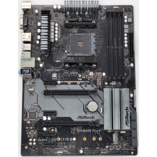 Материнська плата AsRock B450 Pro4 (sAM4, AMD B450) (Відновлено продавцем, 827531) купити в Україні: Київ, Львів, Хмельницький, Тернопіль, Івано-Франківськ | Перевірка сумісності, низька ціна, відгуки, характеристики від TELEMART фото