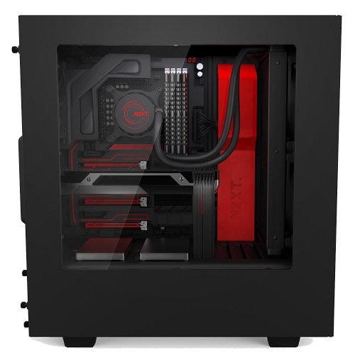 Корпус NZXT S340 (CA-S340MB-GR) Black/Red (Відновлено продавцем, 827819) купити в Україні: Київ, Львів, Хмельницький, Тернопіль, Івано-Франківськ | Перевірка сумісності, низька ціна, відгуки, характеристики від TELEMART фото