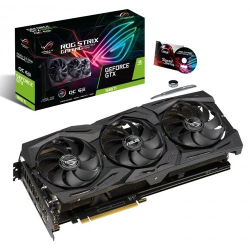 Видеокарта Asus ROG GeForce GTX 1660 Ti STRIX OC 6144MB (ROG-STRIX-GTX1660TI-O6G-GAMING) (Восстановлено продавцом, 827827) купить в Украине: Киев, Днепр, Харьков, Одесса  | Проверка совместимости, низкая цена, отзывы, характеристики от TELEMART фото