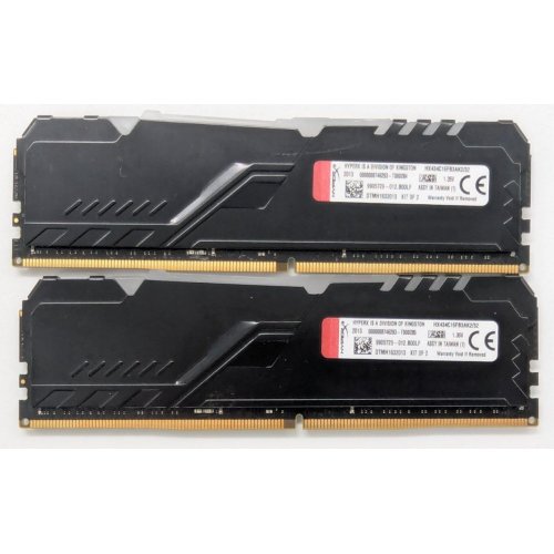 Озу HyperX DDR4 32GB (2x16GB) 3466Mhz Fury RGB (HX434C16FB3AK2/32) (Восстановлено продавцом, 827906) купить в Украине: Киев, Днепр, Харьков, Одесса  | Проверка совместимости, низкая цена, отзывы, характеристики от TELEMART фото
