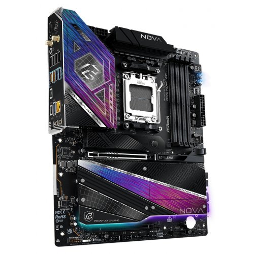 Материнська плата AsRock X870 Nova WiFi (sAM5, AMD X870) купити в Україні: Київ, Львів, Хмельницький, Тернопіль, Івано-Франківськ | Перевірка сумісності, низька ціна, відгуки, характеристики від TELEMART фото