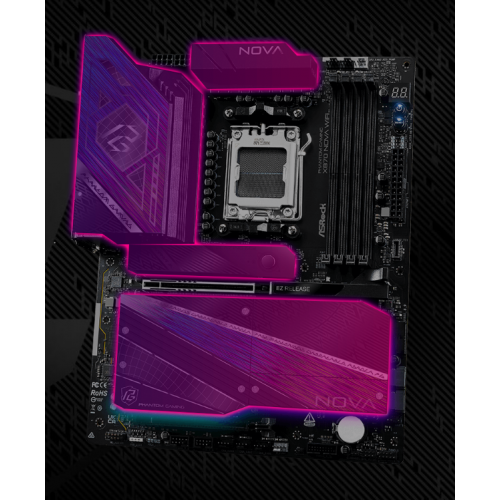 Материнська плата AsRock X870 Nova WiFi (sAM5, AMD X870) купити в Україні: Київ, Львів, Хмельницький, Тернопіль, Івано-Франківськ | Перевірка сумісності, низька ціна, відгуки, характеристики від TELEMART фото