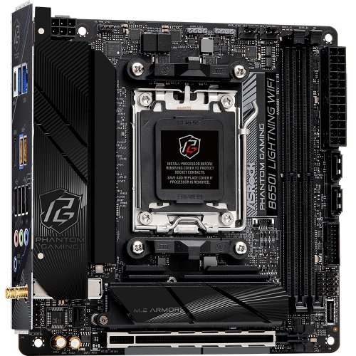 Материнська плата AsRock B650I Lightning WiFi (sAM5, AMD B650) купити в Україні: Київ, Львів, Хмельницький, Тернопіль, Івано-Франківськ | Перевірка сумісності, низька ціна, відгуки, характеристики від TELEMART фото