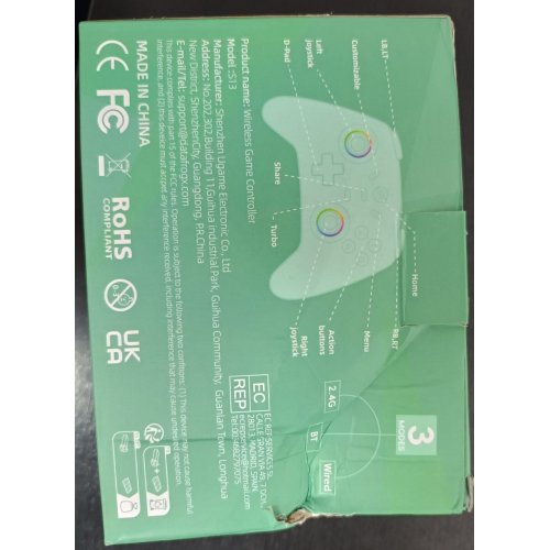 Уценка игровой контроллер Data Frog S13 Wireless Black (Повреждена упаковка, 828252) купить в Украине: Киев, Днепр, Харьков, Одесса  | Низкая цена, отзывы, характеристики от TELEMART фото