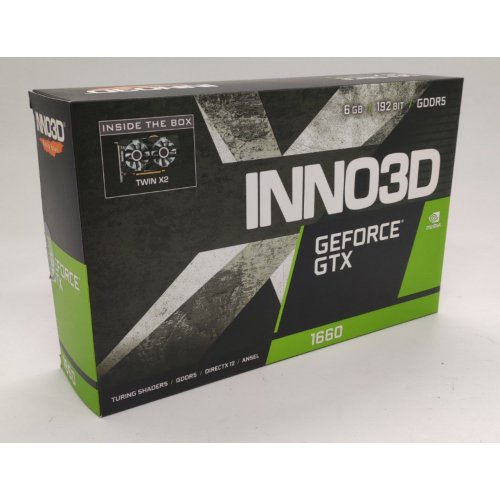 Видеокарта Inno3D GeForce GTX 1660 Twin X2 6144MB (N16602-06D5-1521VA15) (Восстановлено продавцом, 828281) купить в Украине: Киев, Днепр, Харьков, Одесса  | Проверка совместимости, низкая цена, отзывы, характеристики от TELEMART фото