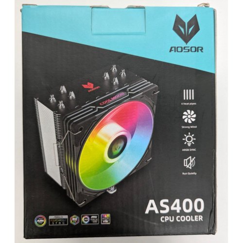 Кулер Coolmoon AS400 ARGB White (Восстановлено продавцом, 828354) купить в Украине: Киев, Днепр, Харьков, Одесса  | Проверка совместимости, низкая цена, отзывы, характеристики от TELEMART фото