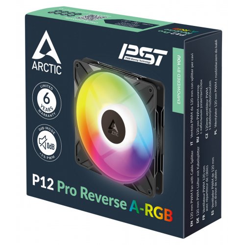 Кулер для корпуса Arctic P12 Pro Reverse A-RGB (ACFAN00322A) Black купити в Україні: Київ, Львів, Хмельницький, Тернопіль, Івано-Франківськ | Перевірка сумісності, низька ціна, відгуки, характеристики від TELEMART фото