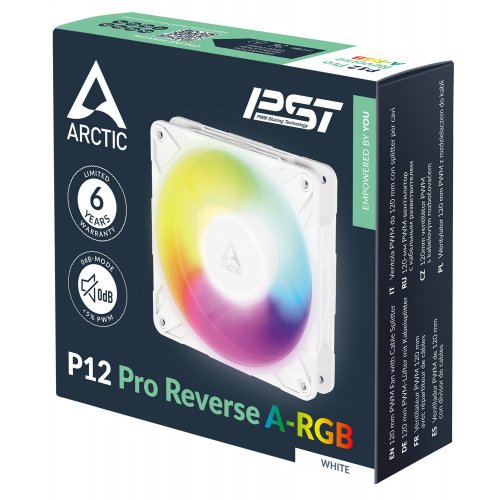 Кулер для корпуса Arctic P12 Pro Reverse A-RGB (ACFAN00325A) White купити в Україні: Київ, Львів, Хмельницький, Тернопіль, Івано-Франківськ | Перевірка сумісності, низька ціна, відгуки, характеристики від TELEMART фото
