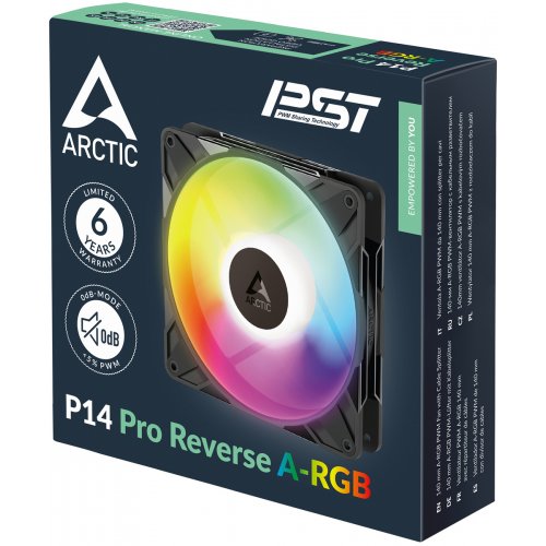 Набір кулерів для корпусу Arctic P14 Pro Reverse A-RGB (3-Fan Pack) (ACFAN00327A) Black купити в Україні: Київ, Львів, Хмельницький, Тернопіль, Івано-Франківськ | Перевірка сумісності, низька ціна, відгуки, характеристики від TELEMART фото
