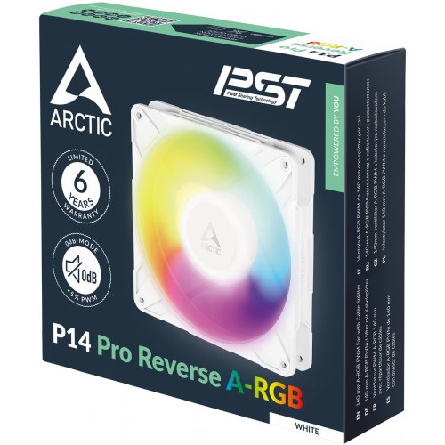 Набор кулеров для корпуса Arctic P14 Pro Reverse A-RGB (3-Fan Pack) (ACFAN00328A) White купить в Украине: Киев, Днепр, Харьков, Одесса  | Проверка совместимости, низкая цена, отзывы, характеристики от TELEMART фото
