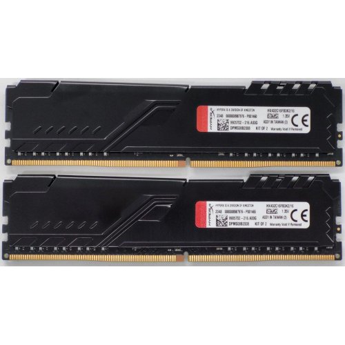Озу HyperX DDR4 16GB (2x8GB) 3200Mhz Fury Black (HX432C16FB3K2/16) (Восстановлено продавцом, 828589) купить в Украине: Киев, Днепр, Харьков, Одесса  | Проверка совместимости, низкая цена, отзывы, характеристики от TELEMART фото