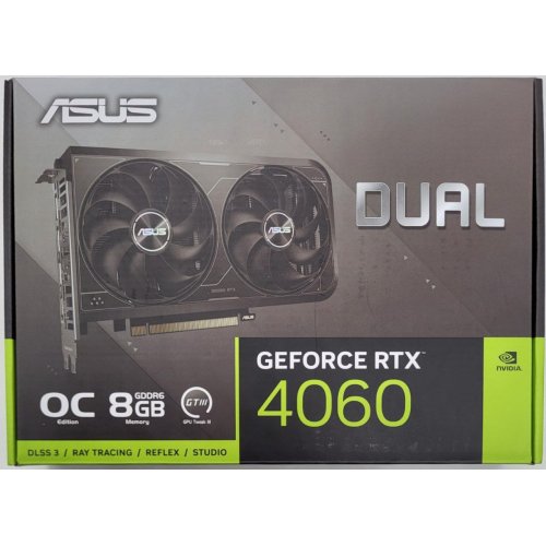 Відеокарта Asus GeForce RTX 4060 Dual V2 OC 8192MB (DUAL-RTX4060-O8G-V2) (Відновлено продавцем, 828594) купити в Україні: Київ, Львів, Хмельницький, Тернопіль, Івано-Франківськ | Перевірка сумісності, низька ціна, відгуки, характеристики від TELEMART фото
