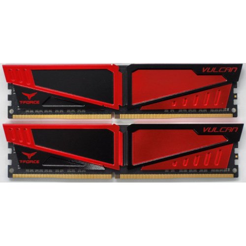 Озп Team DDR4 32GB (2x16GB) 2400Mhz T-Force Vulcan Red (TLRED432G2400HC15BDC01) (Відновлено продавцем, 828600) купити в Україні: Київ, Львів, Хмельницький, Тернопіль, Івано-Франківськ | Перевірка сумісності, низька ціна, відгуки, характеристики від TELEMART фото
