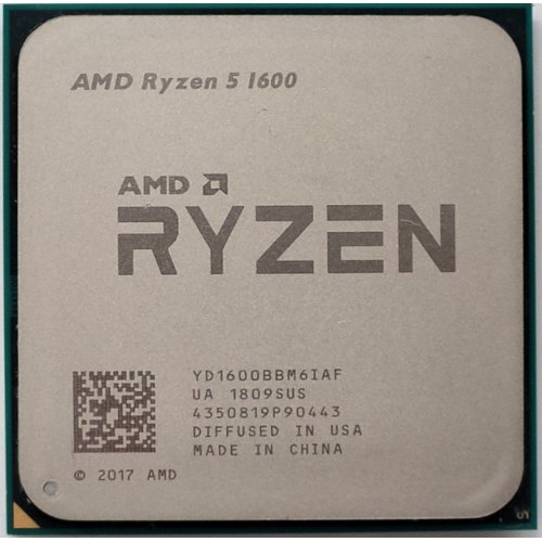 Процесор AMD Ryzen 5 1600 3.2(3.6)GHz sAM4 Tray (YD1600BBAEMPK) (Відновлено продавцем, 828609) купити в Україні: Київ, Львів, Хмельницький, Тернопіль, Івано-Франківськ | Перевірка сумісності, низька ціна, відгуки, характеристики від TELEMART фото