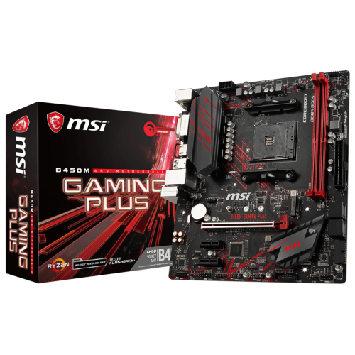 Материнская плата MSI B450M GAMING PLUS (sAM4, AMD B450) (Восстановлено продавцом, 828615) купить в Украине: Киев, Днепр, Харьков, Одесса  | Проверка совместимости, низкая цена, отзывы, характеристики от TELEMART фото