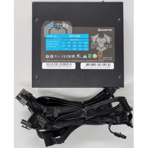 Блок живлення CHIEFTEC Proton 500W (BDF-500S) (Відновлено продавцем, 828625) купити в Україні: Київ, Львів, Хмельницький, Тернопіль, Івано-Франківськ | Перевірка сумісності, низька ціна, відгуки, характеристики від TELEMART фото