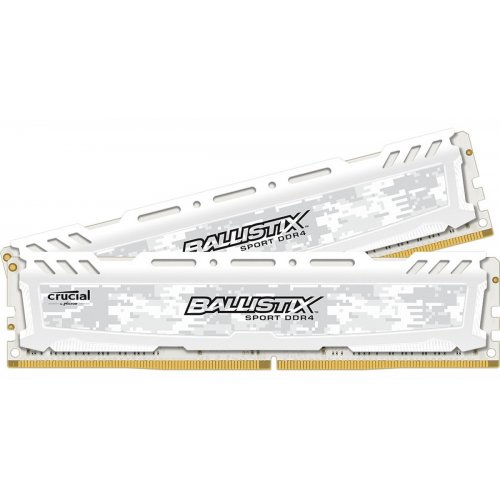 Продать ОЗУ Crucial DDR4 16GB (2x8GB) 2666Mhz Ballistix Sport LT (BLS2C8G4D26BFSCK) White по Trade-In интернет-магазине Телемарт - Киев, Днепр, Украина фото