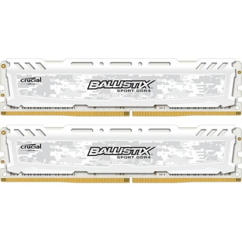 Продать ОЗУ Crucial DDR4 16GB (2x8GB) 2666Mhz Ballistix Sport LT (BLS2C8G4D26BFSCK) White по Trade-In интернет-магазине Телемарт - Киев, Днепр, Украина фото