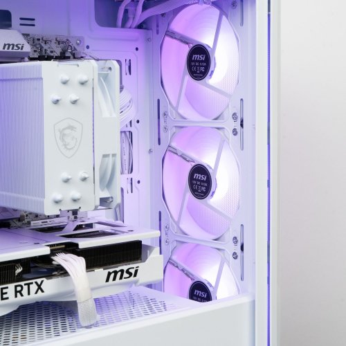 Комп'ютер Dragon Lucky Snow Powered_by MSI (RTX 5070 + R5 7500F-WH) White купити в Україні: Київ, Львів, Хмельницький, Тернопіль, Івано-Франківськ | Низька ціна, відгуки, характеристики від TELEMART фото