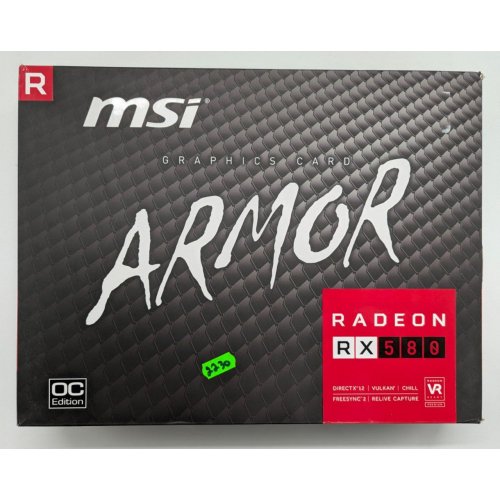 Видеокарта MSI Radeon RX 580 ARMOR OC 8192MB (RX 580 ARMOR 8G OC) (Восстановлено продавцом, 828658) купить в Украине: Киев, Днепр, Харьков, Одесса  | Проверка совместимости, низкая цена, отзывы, характеристики от TELEMART фото