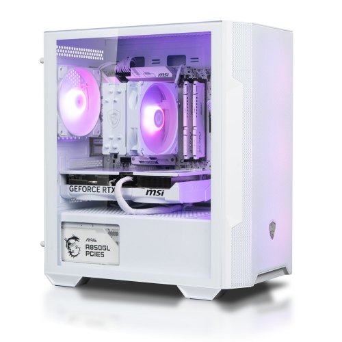 Компьютер Dragon Lucky Gold Powered_by MSI (RTX 5060TI + R5 7500F-WH) White купить в Украине: Киев, Днепр, Харьков, Одесса  | Низкая цена, отзывы, характеристики от TELEMART фото
