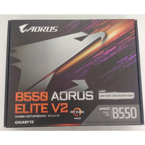 Материнская плата Gigabyte B550 AORUS ELITE V2 (sAM4, AMD B550) (Восстановлено продавцом, 828759) купить в Украине: Киев, Днепр, Харьков, Одесса  | Проверка совместимости, низкая цена, отзывы, характеристики от TELEMART фото