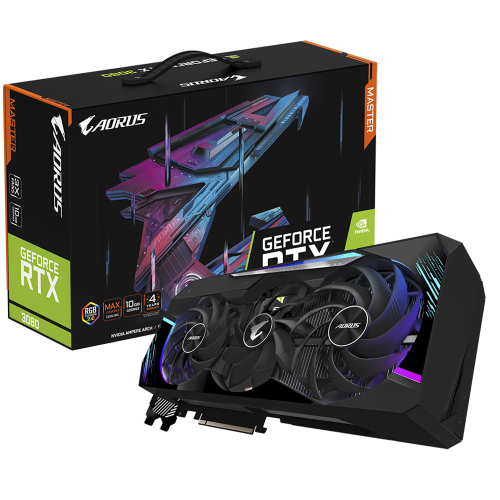 Видеокарта Gigabyte GeForce RTX 3080 AORUS MASTER 10240MB (GV-N3080AORUS M-10GD 3.0) (Восстановлено продавцом, 828761) купить в Украине: Киев, Днепр, Харьков, Одесса  | Проверка совместимости, низкая цена, отзывы, характеристики от TELEMART фото