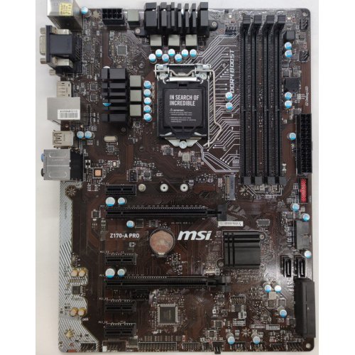 Материнська плата MSI Z170-A PRO (s1151, Intel Z170) (Відновлено продавцем, 828771) купити в Україні: Київ, Львів, Хмельницький, Тернопіль, Івано-Франківськ | Перевірка сумісності, низька ціна, відгуки, характеристики від TELEMART фото