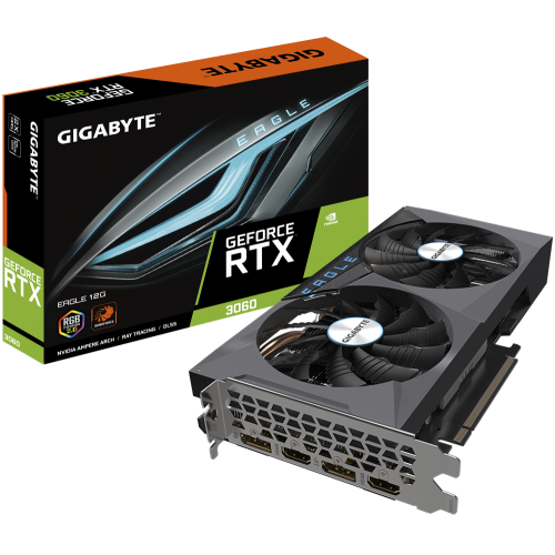 Видеокарта Gigabyte GeForce RTX 3060 EAGLE 12288MB (GV-N3060EAGLE-12GD 2.0) (Восстановлено продавцом, 828805) купить в Украине: Киев, Днепр, Харьков, Одесса  | Проверка совместимости, низкая цена, отзывы, характеристики от TELEMART фото